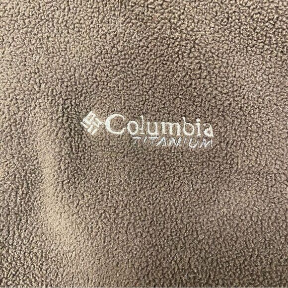 Columbia Titanium Fleece Jacket Womens Size S Small Brown Embroidered Logo - Picture 12 of 12